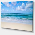 Serene Blue Tropical Beach – Wrapped Canvas Photograph - Chic Decora