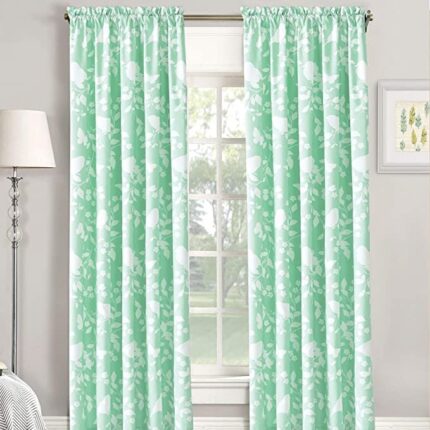 Sereno Floral Rod Pocket Curtain Panels (Set of 2) - Chic Decora