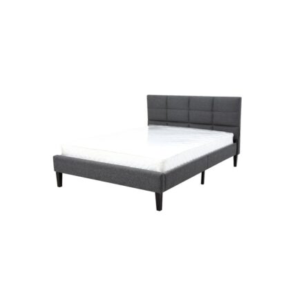 Berdean Button Tufted Platform Bed Frame with LED Lights - Chic Decora