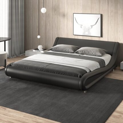 Aroz Upholstered Standard Bed - Chic Decora