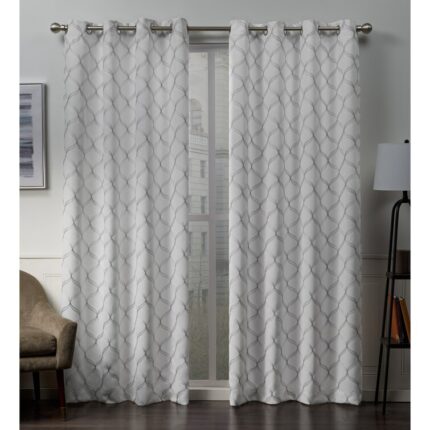 Steinbeck Polyester Semi Sheer Curtain Pair (Set of 2) - Chic Decora