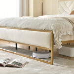 Sheila Upholstered Platform Bed with Velvet Tufted Headboard - Chic Decora