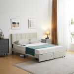 Sheran Upholstered Platform Storage Bed - Chic Decora