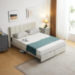 Sheran Upholstered Platform Storage Bed - Chic Decora