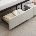 Sheran Upholstered Platform Storage Bed - Chic Decora