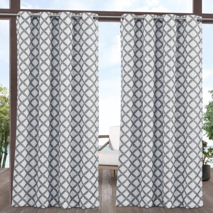 Warrenup Floral Energy Efficient 98% Blackout Thermal Grommet Lined Curtain Panels (Set of 2) (Set of 2) - Chic Decora