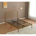 Sierrea Metal Platform Bed - Chic Decora