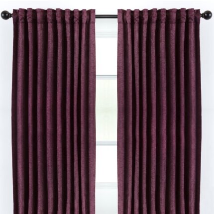 Silex Polyester Room Darkening Curtain Pair (Set of 2) - Chic Decora