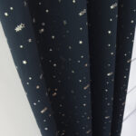 Silver Foil Star Blackout Curtains (Set of 2) - Chic Decora