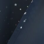 Silver Foil Star Blackout Curtains (Set of 2) - Chic Decora