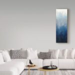 Silver Wave I by Silvia Vassileva – Wrapped Canvas Acrylic Painting Print - Chic Decora