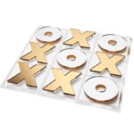 Silver and Gold Acrylic Tic Tac Toe - Chic Decora