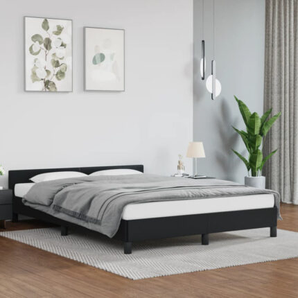 Hajer Wood Platform Bed with Fence and Door - Chic Decora