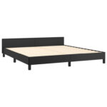 Singhai Bed Frame with Headboard Platform Bed Base for Bedroom Faux Leather - Chic Decora