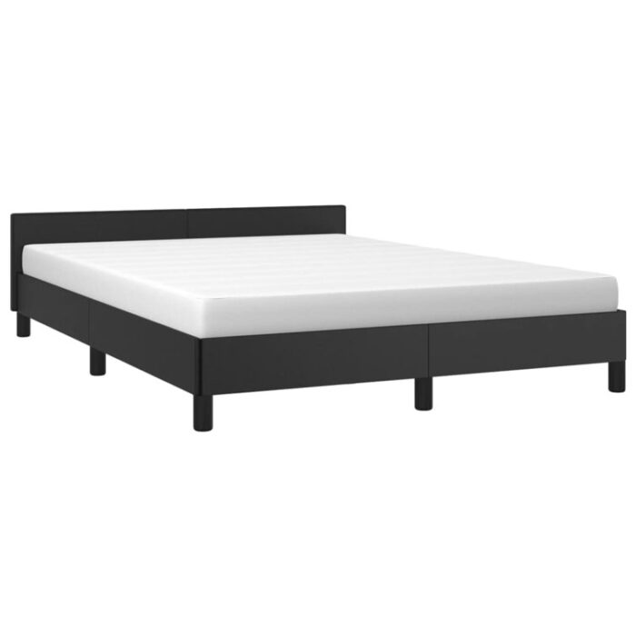 Singhai Bed Frame with Headboard Platform Bed Base for Bedroom Faux Leather - Chic Decora