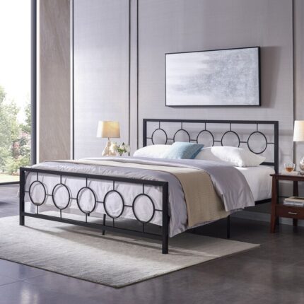 Singraul Metal Open-Frame Bed - Chic Decora