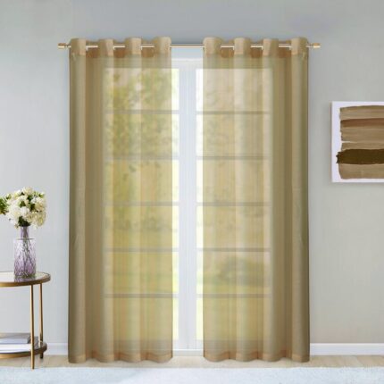 Sirmans Polyester Semi Sheer Curtain Pair (Set of 2) - Chic Decora