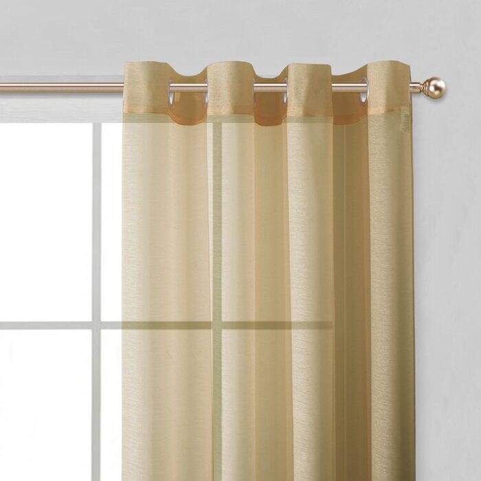 Sirmans Polyester Semi Sheer Curtain Pair (Set of 2) - Chic Decora