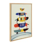 Skate Dog by Rachel Lee – Floater Frame Painting Print on Canvas - Chic Decora