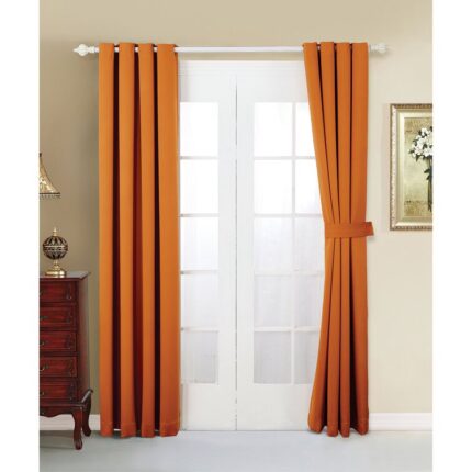 Polyester Light Filtering Curtain Pair (Set of 2) - Chic Decora