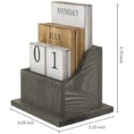 Solid Wood Cretys Perpetual Calendar - Chic Decora