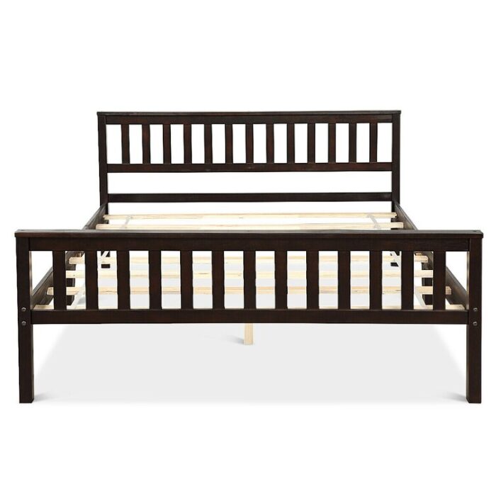 Solid Wood Slat Bed - Chic Decora