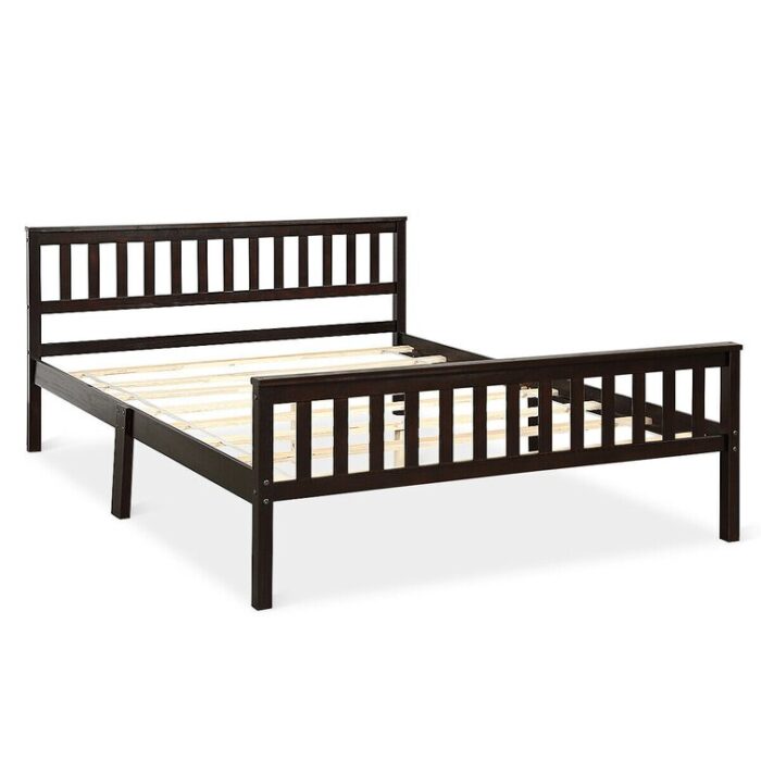 Solid Wood Slat Bed - Chic Decora