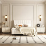 Soller Upholstered Wingback Bed - Chic Decora