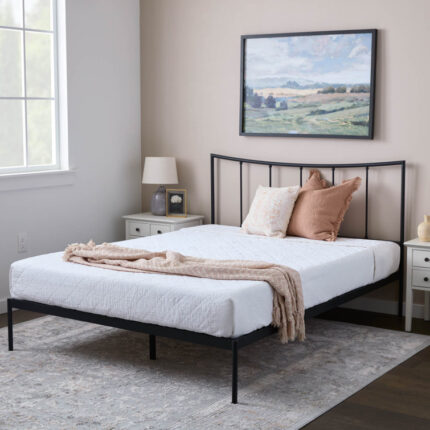 Somayah Metal Slat Headboard Bed - Chic Decora