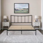 Somayah Metal Slat Headboard Bed - Chic Decora