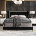 Soufian Upholstered Standard Bed - Chic Decora