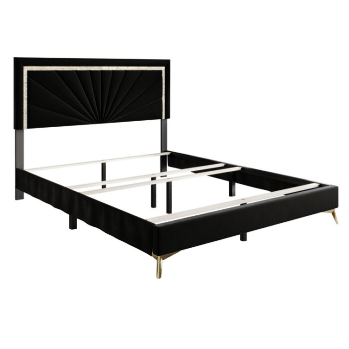 Soufian Upholstered Standard Bed - Chic Decora