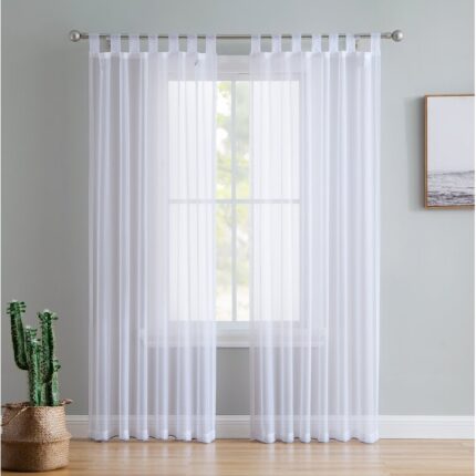 Speers Polyester Sheer Curtain Pair (Set of 2) - Chic Decora