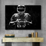 Personalized Football Name Art Sports Decor – Framed Canvas - Chic Decora