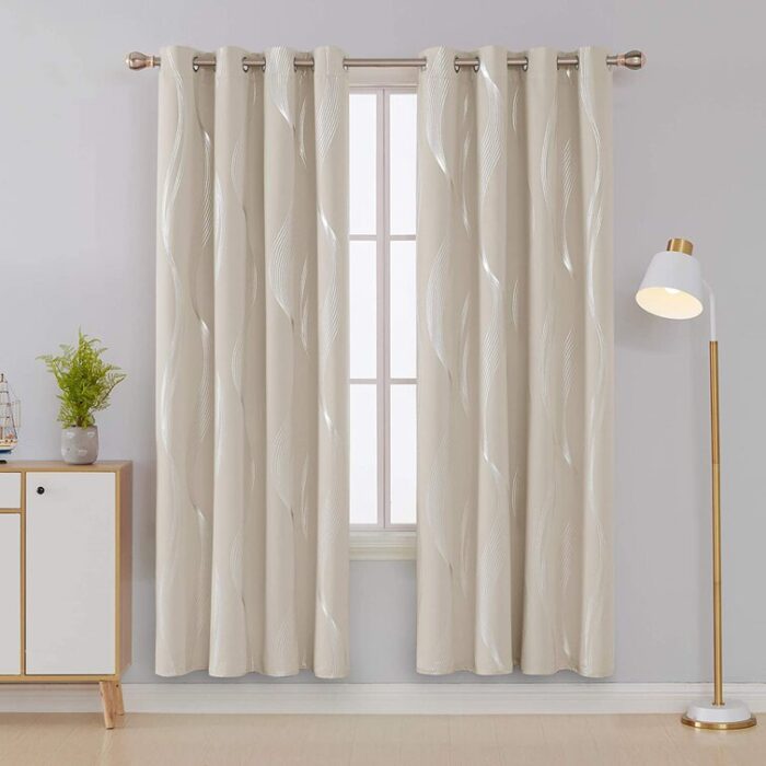 Spurgh Polyester Room Darkening Curtain Pair (Set of 2) - Chic Decora