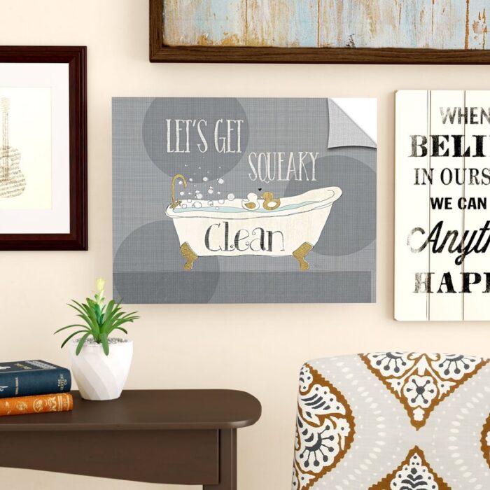 Squeaky Clean I – Graphic Art on Canvas - Chic Decora