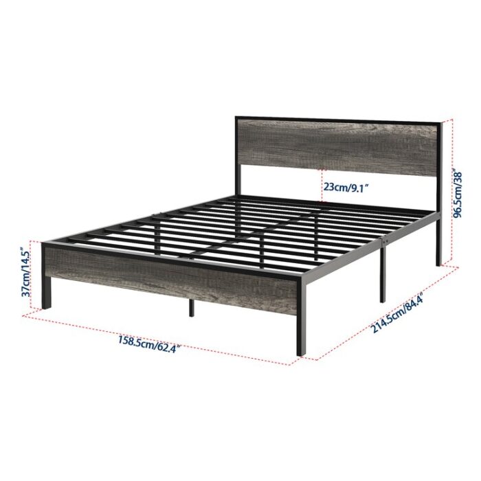 Stacey Metal Open-Frame Bed - Chic Decora