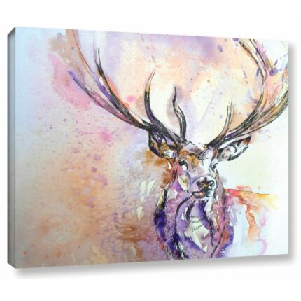 Stag 2 by Liz Chaderton Painting on Canvas - Chic Decora