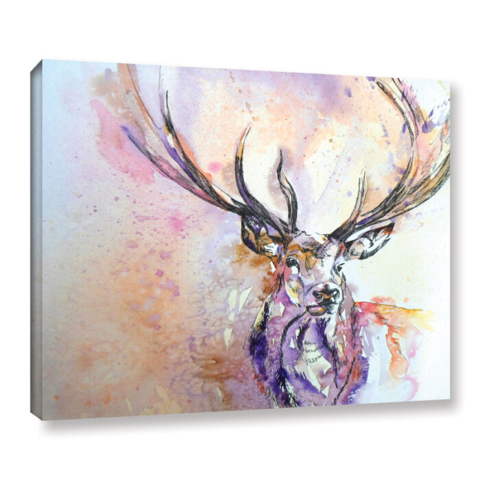 Stag 2 by Liz Chaderton Painting on Canvas - Chic Decora