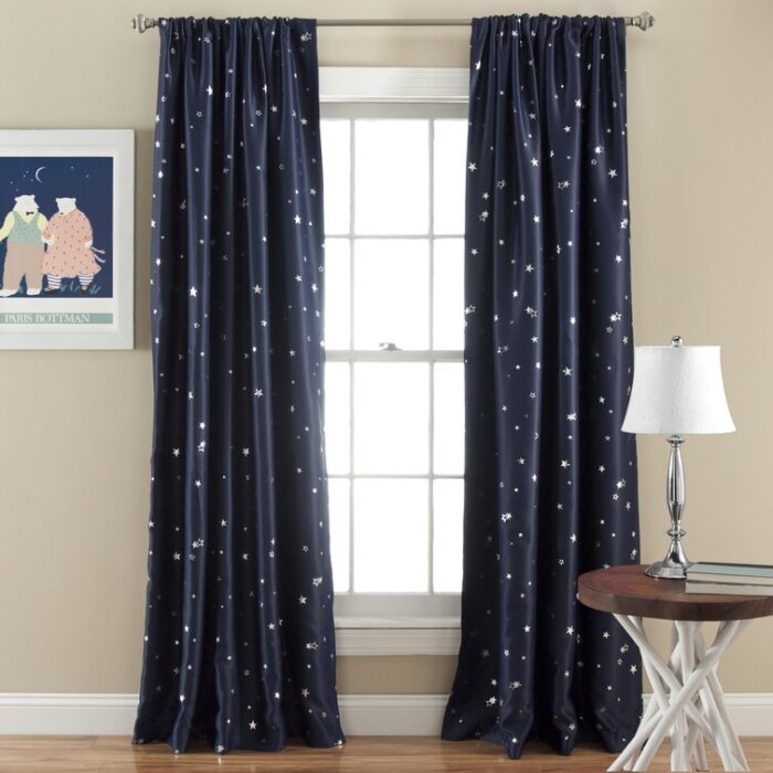 Star Polyester Room Darkening Pair (Set of 2) - Chic Decora