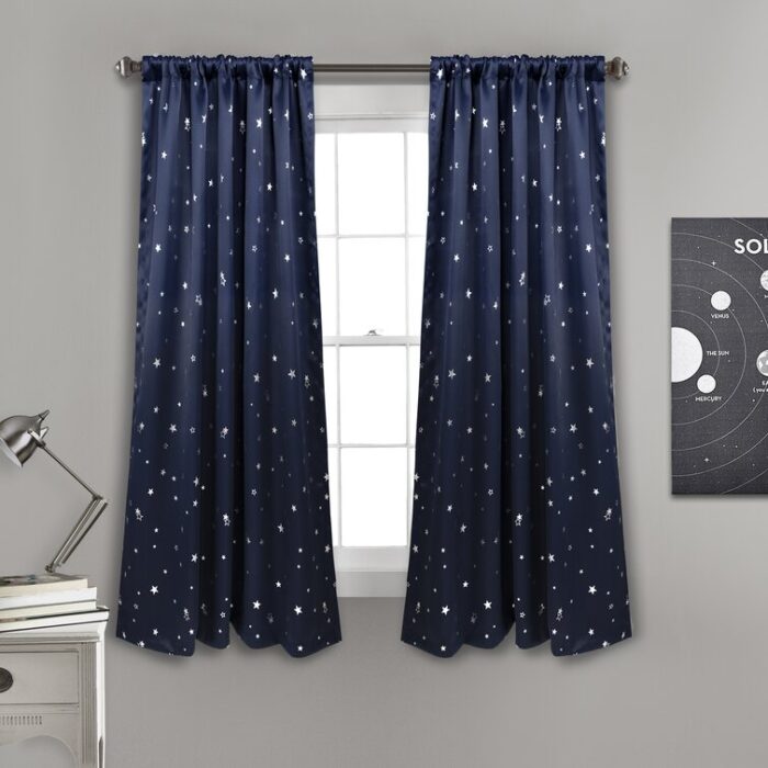 Star Polyester Room Darkening Pair (Set of 2) - Chic Decora