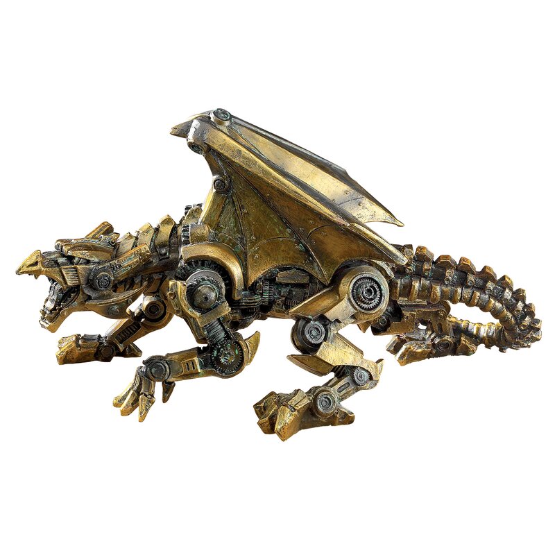 Steampunk Gothic Gear Dragon Figurine - Chic Decora