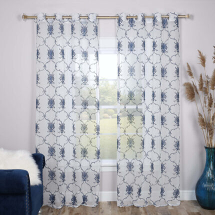 Rayna Polyester Semi Sheer Curtain Pair (Set of 2) - Chic Decora