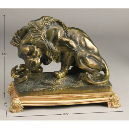 Steverson Lion and Snake Figurine - Chic Decora