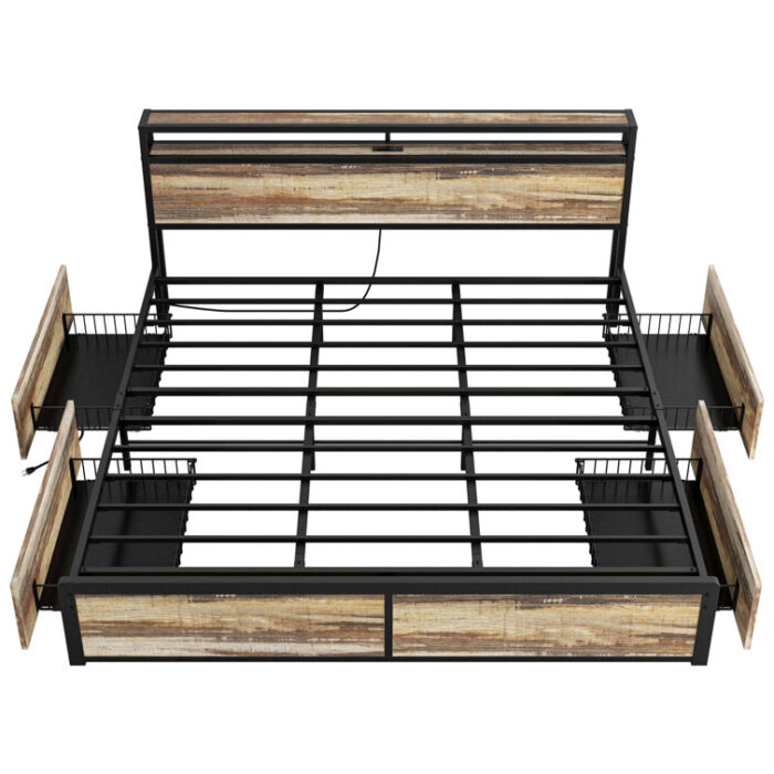 Stouffer Metal Storage Bed - Chic Decora