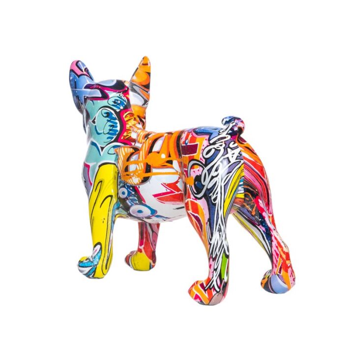 Street Art Bulldog Ears Up Dog – 9″ long - Chic Decora