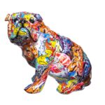 Street Art Sitting Dog – 15″ tall - Chic Decora