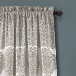 Stripe Medallion Polyester Room Darkening Curtain Pair (Set of 2) - Chic Decora