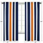 Stripe Solid Semi-Sheer Rod Pocket Curtain Panels (Set of 2) - Chic Decora