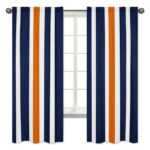 Stripe Solid Semi-Sheer Rod Pocket Curtain Panels (Set of 2) - Chic Decora